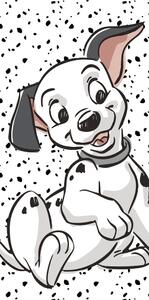 Čierno-biela bavlnená detská osuška 70x140 cm 101 Dalmatians "Lucky" – Jerry Fabrics