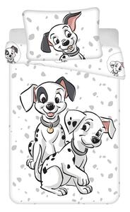 Biele bavlnené detské obliečky do postieľky 100x135 cm 101 Dalmatians – Jerry Fabrics