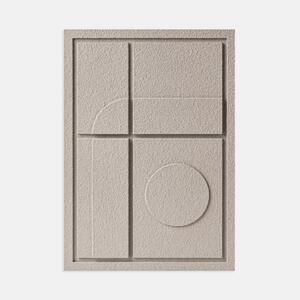 3D obraz GEOMETRIC III - ALMOND BEIGE Rozmery 3D obrazu: 35 x 50 cm
