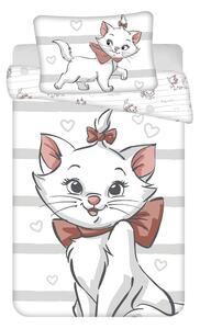 Biele bavlnené detské obliečky do postieľky 100x135 cm Marie Cat "Bow" – Jerry Fabrics