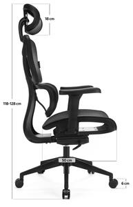 Kancelárska ergonomická stolička LEVANO čierna