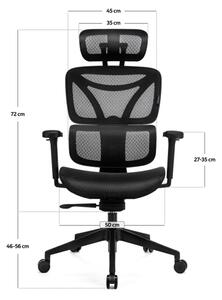 Kancelárska ergonomická stolička LEVANO čierna