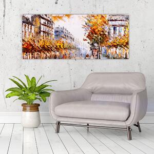 Obraz - Ulica v Paríži (120x50 cm)