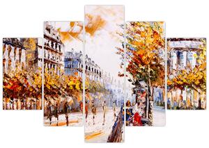 Obraz - Ulica v Paríži (150x105 cm)