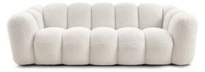 Biela pohovka z textílie buklé 232 cm Hippolyte – Bobochic Paris