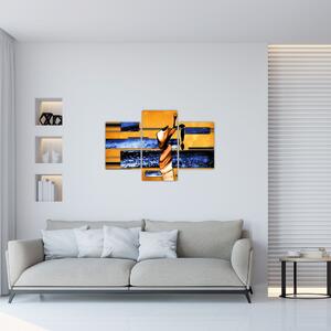 Obraz abstraktné maľby (90x60 cm)