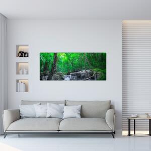 Obraz - Vodopád Erawan, Kanchanaburi, Thajsko (120x50 cm)