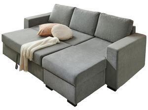 ROHOVÁ SEDACIA SÚPRAVA, textil, sivá Carryhome - Sedačky