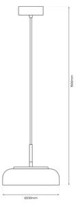 LED Luster na lanku VETRO LED/6W/230V pr. 23 cm šedá/čierna