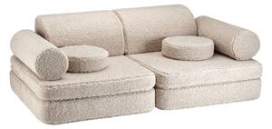 Svetlohnedá detská pohovka z textílie buklé 132 cm Settee – Wigiwama