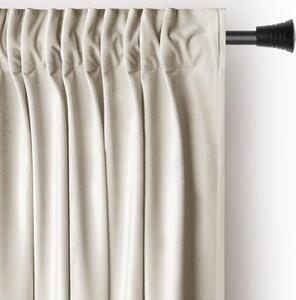 Béžový zamatový dimout záves 140x245 cm Pleat – Restilo