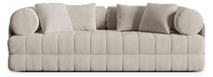 Béžová zamatová rozkladacia pohovka 206 cm Kemi – Cosmopolitan Design