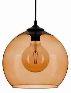 Závesná lampa Ball tienidlo guľa jantárová Ø 30 cm