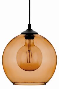 Závesná lampa Ball tienidlo guľa jantárová Ø 25 cm