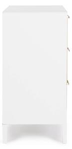 MUZZA Komoda Charlize 80 x 82 cm bielo-hnedá