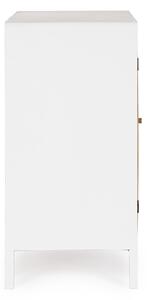 MUZZA Komoda Charlize s príborníkom 80 x 82 cm bielo-hnedá