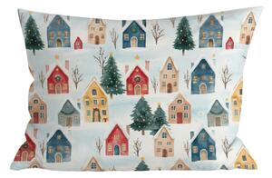 Bavlnená obliečka na vankúš WINTER VILLAGE 50x70 cm, farebný
