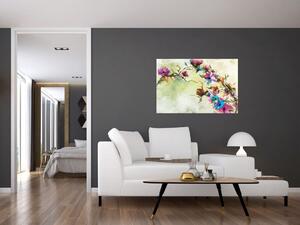 Obraz - Maľba kvetu (90x60 cm)
