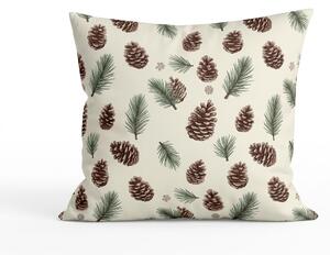 Bavlnená obliečka na vankúš PINE CONES 45x45 cm, farebný