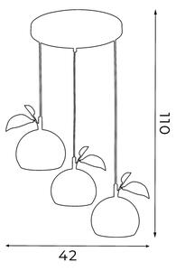 Luster na lanku APPLE 3xE27/15W/230V pestrofarebná