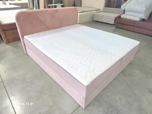 Čalúnená posteľ boxspring FORENA 140x200 cm béžová Matrac: Matrac Bonell pružinový