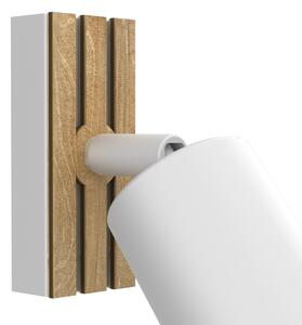 Nástenné bodové svietidlo TERRA 1xGU10/8W/230V biela/dub