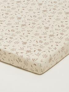 Sinsay - Bavlnené posteľné prestieradlo s gumičkou - krémová