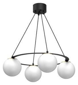 Luster na lanku BALLO 4xE27/15W/230V čierna/biela