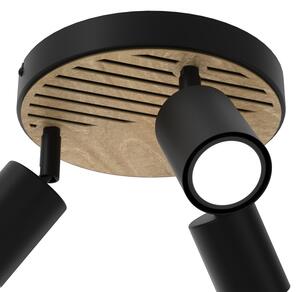 Bodové svietidlo TERRA 3xGU10/8W/230V čierna/dub