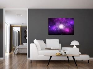 Obraz fialové abstrakcie (90x60 cm)