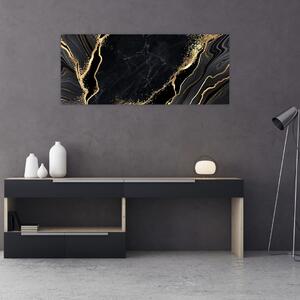 Obraz zlaté abstrakcie (120x50 cm)