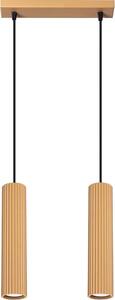Sollux SL.1555 - Luster na lanku KARBON 2xGU10/10W/230V zlatá