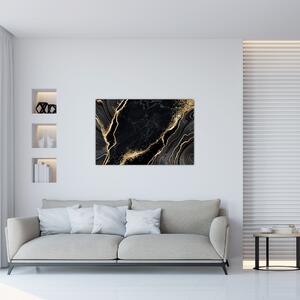 Obraz zlaté abstrakcie (90x60 cm)