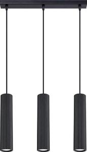Sollux SL.1575 - Luster na lanku KARBON 3xGU10/10W/230V čierna