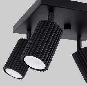 Sollux SL.1583 - Bodové svietidlo KARBON 4xGU10/10W/230V čierna