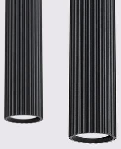 Sollux SL.1574 - Luster na lanku KARBON 2xGU10/10W/230V čierna