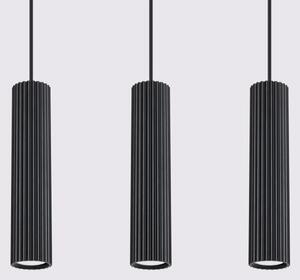 Sollux SL.1575 - Luster na lanku KARBON 3xGU10/10W/230V čierna