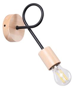 Sollux SL.1476 - Nástenná lampa EMBER 1xE27/15W/230V čierna/béžová/buk