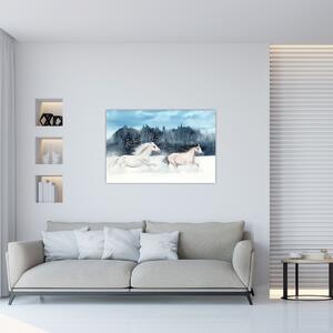 Obraz maľovaných koní (90x60 cm)