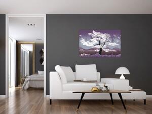Obraz - Strom v oblakoch (90x60 cm)
