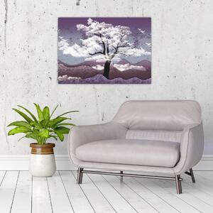 Obraz - Strom v oblakoch (70x50 cm)
