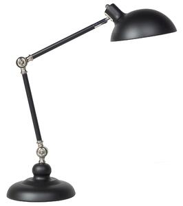 Stolná lampa čierna kovová 80 cm nastaviteľné rameno a tienidlo moderný industriálny štýl kancelária
