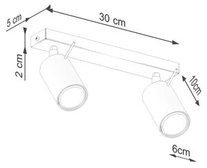 Sollux SL.1495 - Bodové svietidlo RING 2xGU10/10W/230V krémová