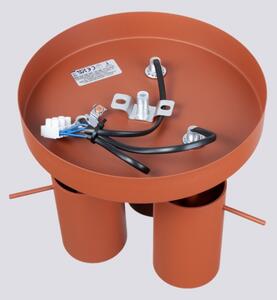 Sollux SL.1509 - Bodové svietidlo RING 3xGU10/10W/230V červená