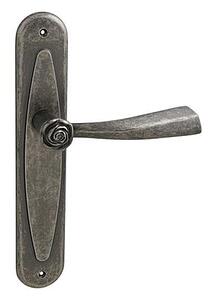 Dverové kovanie MP LI - ROSE (OGA - Antik šedá), kľučka-kľučka, Otvor pre obyčajný kľúč BB, MP OGA - Antik šedá, 90 mm