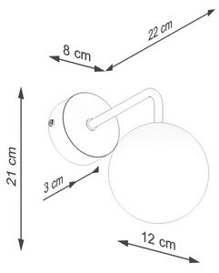 Sollux SL.1661 - Nástenná lampa ASTRAL 1xG9/8W/230V čierna