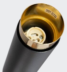 Sollux SL.1410 - Bodové svietidlo NERO 1xGU10/10W/230V 12,5 cm čierna/zlatá