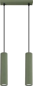 Sollux SL.1612 - Luster na lanku KARBON 2xGU10/10W/230V zelená