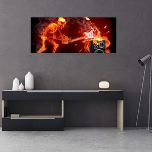 Obraz - Hudba v plameňoch (120x50 cm)