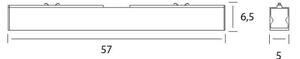 MAXLIGHT C0190D - LED Stmievateľné stropné svietidlo LINEAR LED/18W/230V čierna